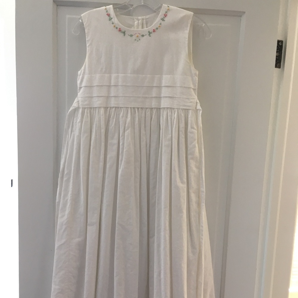 White Strasburg Flower Dress